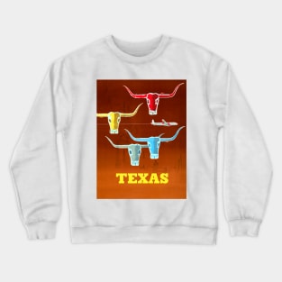 Texas Travel Advertisement 1953 Glanzman Parker Crewneck Sweatshirt